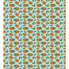 Mandarin Fruit and Leaves Duvet Cover Set