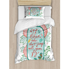 Inspirational Saying on Jar Duvet Cover Set