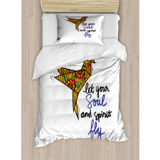 Let Your Soul and Spirit Fly Duvet Cover Set