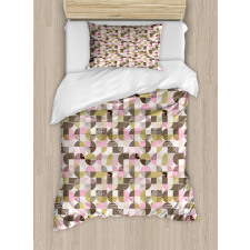 Rounds in Vintage Colors Duvet Cover Set