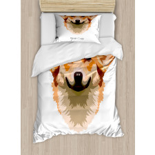 Friendly Funny Welsh Dog Art Duvet Cover Set