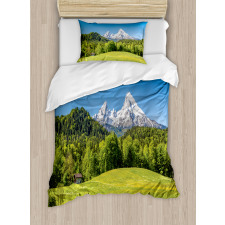 Bavarian Alps Village Duvet Cover Set