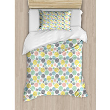 Floral Branch Rounds Art Duvet Cover Set