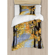 Gouache Autumn Scenery Art Duvet Cover Set