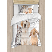 Bunny Piglet Staring Duvet Cover Set