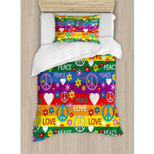 Heart Peace Duvet Cover Set