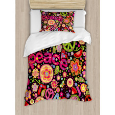 Hippie Paisley Leaves Duvet Cover Set