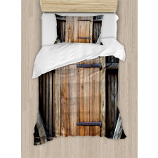 Rustic Rural Wood Door Duvet Cover Set