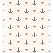 Anchors and Hearts Duvet Cover Set