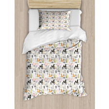 Squirrel Trees Woodland Duvet Cover Set