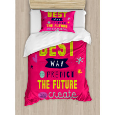 Motivational Typography Duvet Cover Set