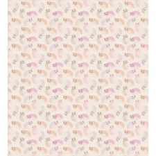 Childish Kitties Pastel Love Duvet Cover Set