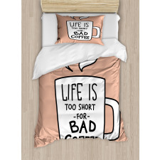 Coffee Lover Mug Concept Duvet Cover Set