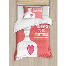Human with Words Duvet Cover Set