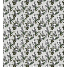 Gothic Item on Tropic Leaves Duvet Cover Set