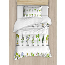 Educational Herbs Design Duvet Cover Set