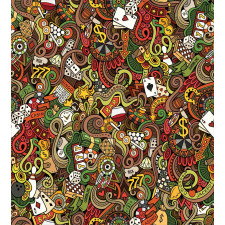 Doodle Style Art Bingo Duvet Cover Set