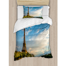 Sun Eiffel Tower Duvet Cover Set