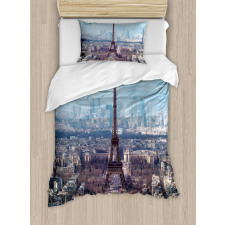 View of Eiffel Tower Duvet Cover Set