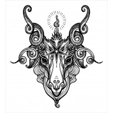 Satanic Goat Head Sketch Duvet Cover Set