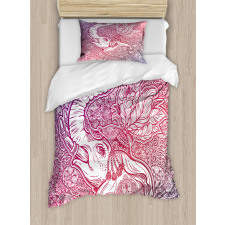 Eastern Elephant Zentangle Duvet Cover Set