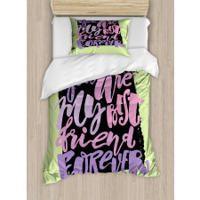 Vivid Words Lettering Duvet Cover Set