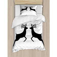 Reindeer Silhouette Duvet Cover Set