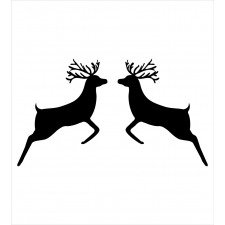 Reindeer Silhouette Duvet Cover Set