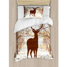 Rustic Silhouette Art Duvet Cover Set