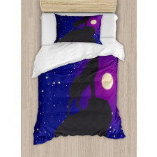 Elk Silhouette Night Duvet Cover Set