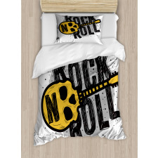 Skull Shaped Guitar Duvet Cover Set