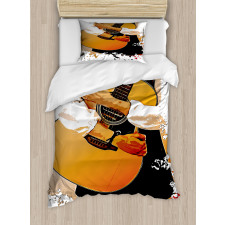 Man Holding a Guitar Duvet Cover Set