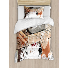 Man Playing Guitar Duvet Cover Set