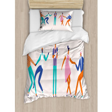 Dancing Men and Women Duvet Cover Set