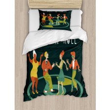 Hipster Themed Party Duvet Cover Set