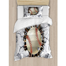 Baseball Wall Concrete Duvet Cover Set