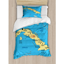 Republic of Cuba Modern Duvet Cover Set