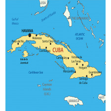 Republic of Cuba Modern Duvet Cover Set