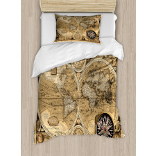 Accvrat Map of World Duvet Cover Set