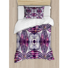 Geometric Stripe Circle Duvet Cover Set