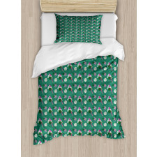 Parrot and Monstera Leaves Duvet Cover Set