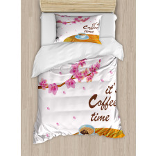 Cherry Blossom and Cup Duvet Cover Set