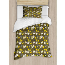 Flowers and Avian Duvet Cover Set