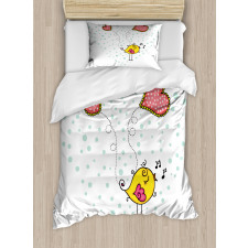 Love Bird Heart Duvet Cover Set