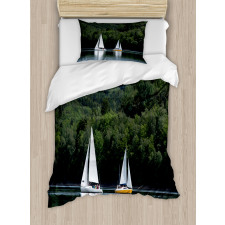 Sailboats on a Lake Duvet Cover Set
