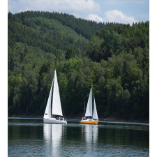 Sailboats on a Lake Duvet Cover Set