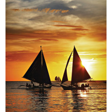 Romantic Sunset Sail Duvet Cover Set