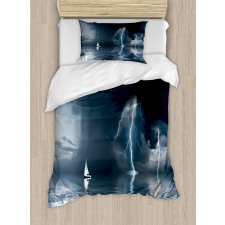 Yacht at the Ocean Duvet Cover Set