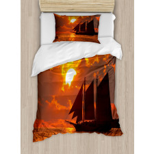 Sunset in Key Florida Duvet Cover Set