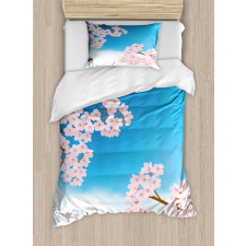 Cherry Blossom Sky Duvet Cover Set